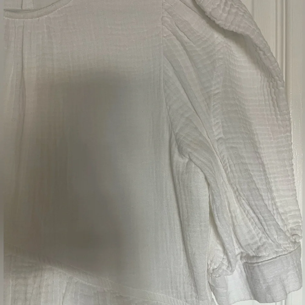 Altard State Dress White Cotton Puff Sleeve Large - Picture 3 of 7